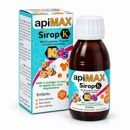 APIMAX Sirop K Kids — miel d’eucalyptus