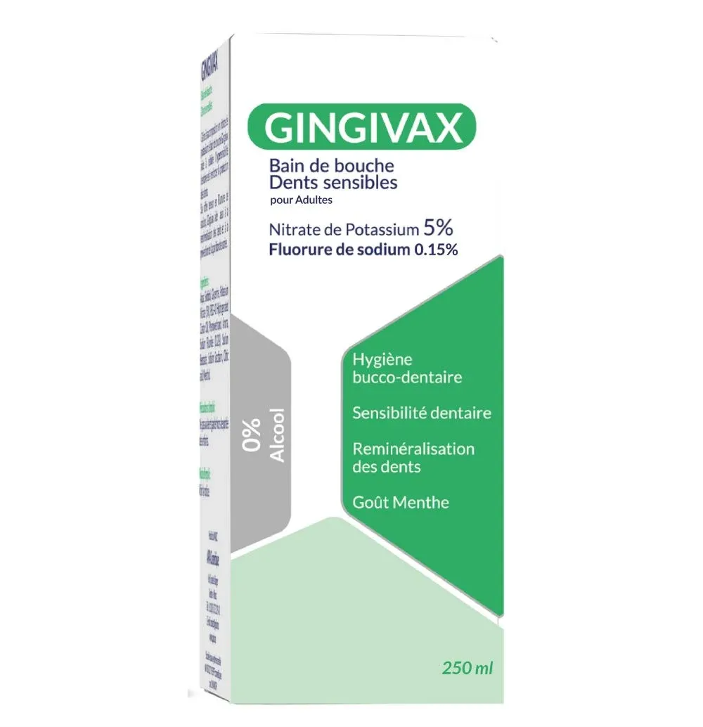 GINGIVAX Bain de bouche Dents Sensibles F 250 ml, conditionnement