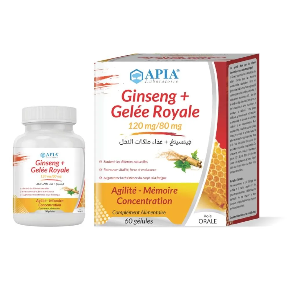 Ginseng + Gelée royale, conditionnement