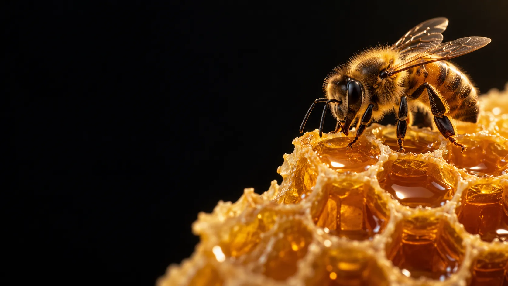 Abeille sur un rayon de miel, illustration de l’expertise apicole