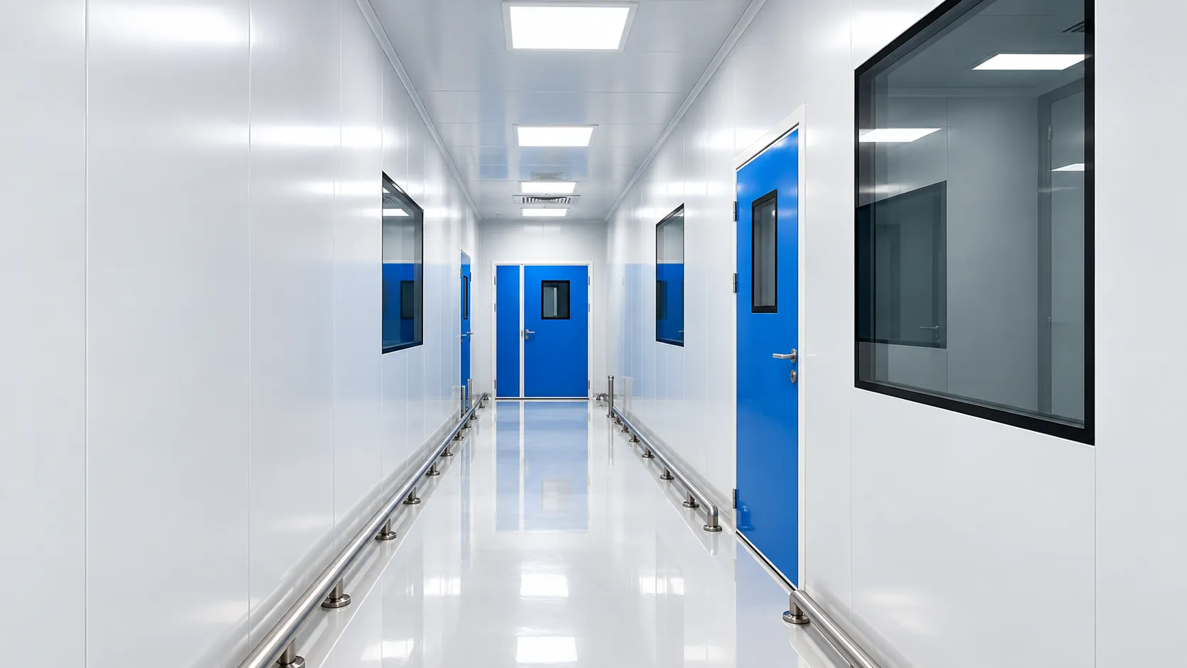 Vue illustrative des couloirs et des zones de production